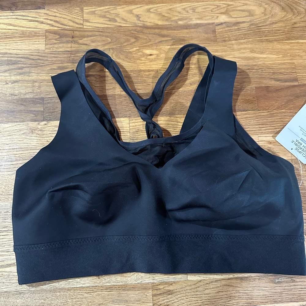 NWT Athleta Black Eclipse Reversible Mesh Bra